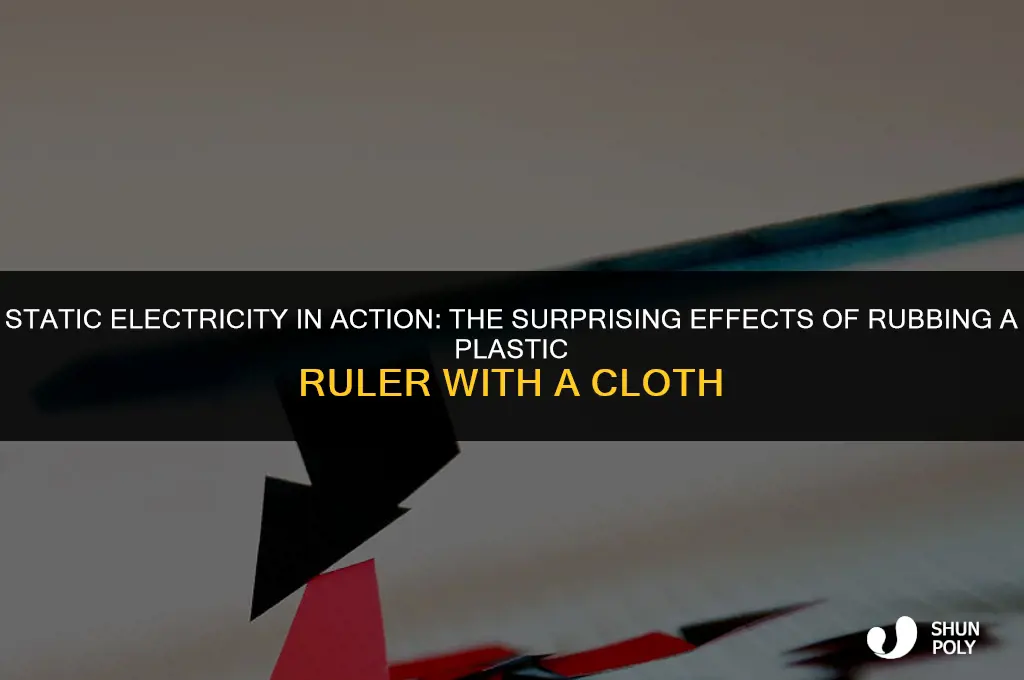 when rubbing a plastic ruler with a cloth