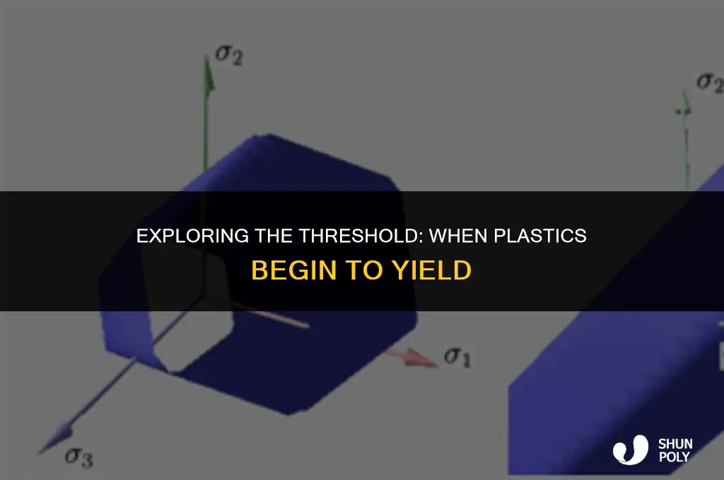 when the strain at twhich plastic behavior begins