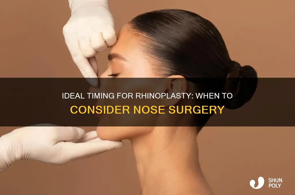 when to get plastic surgery for nose