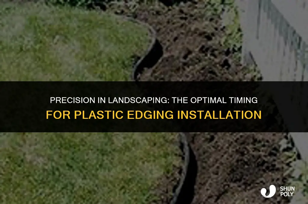 when to install plastic edging