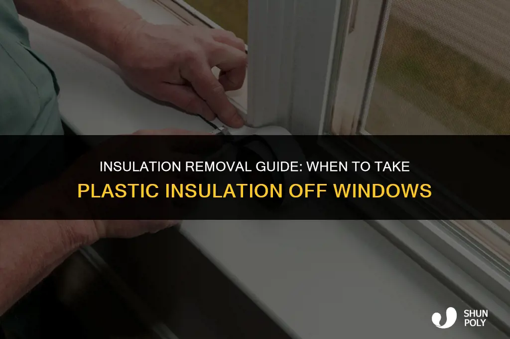 when to take plastic insulation off windows
