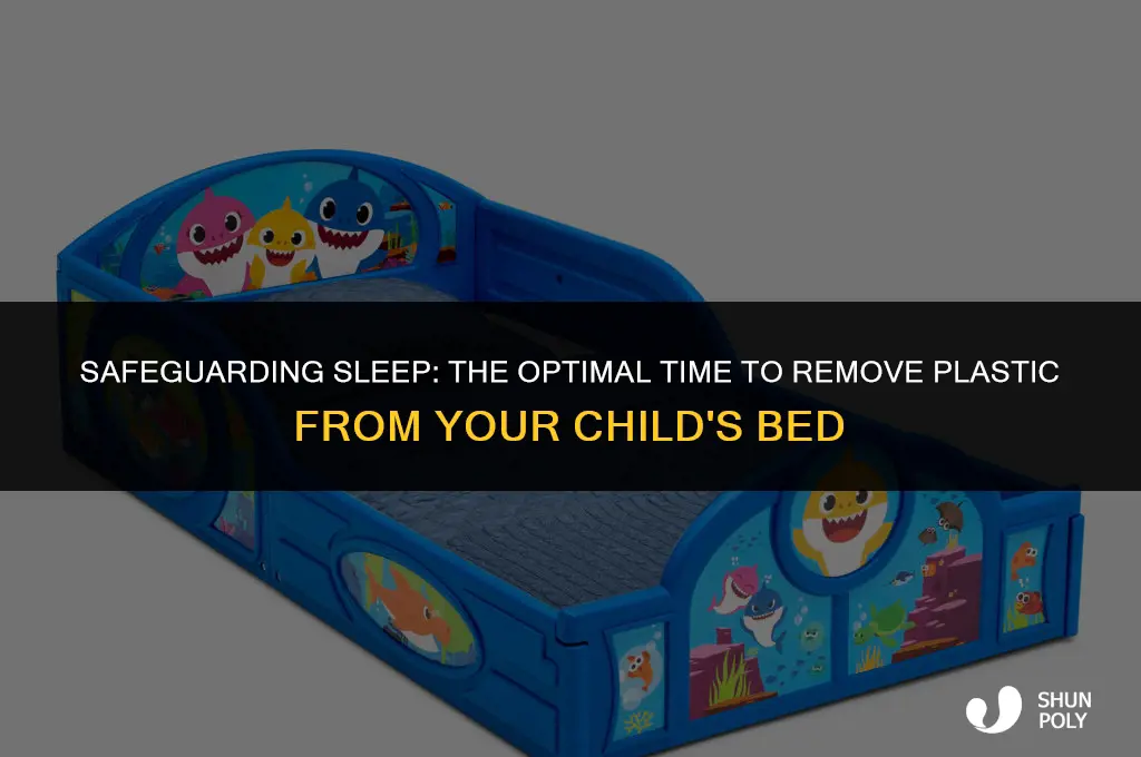 when to take plastic offnof childs bed