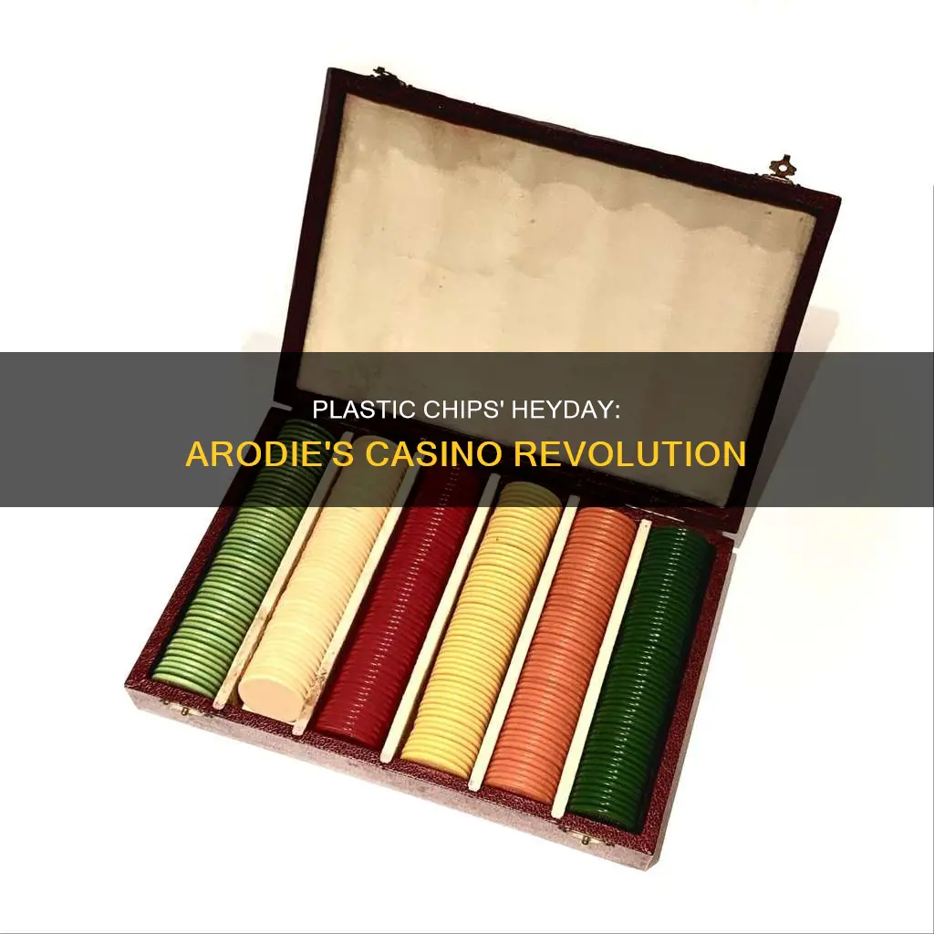 when was arodie plastic casino chips popular