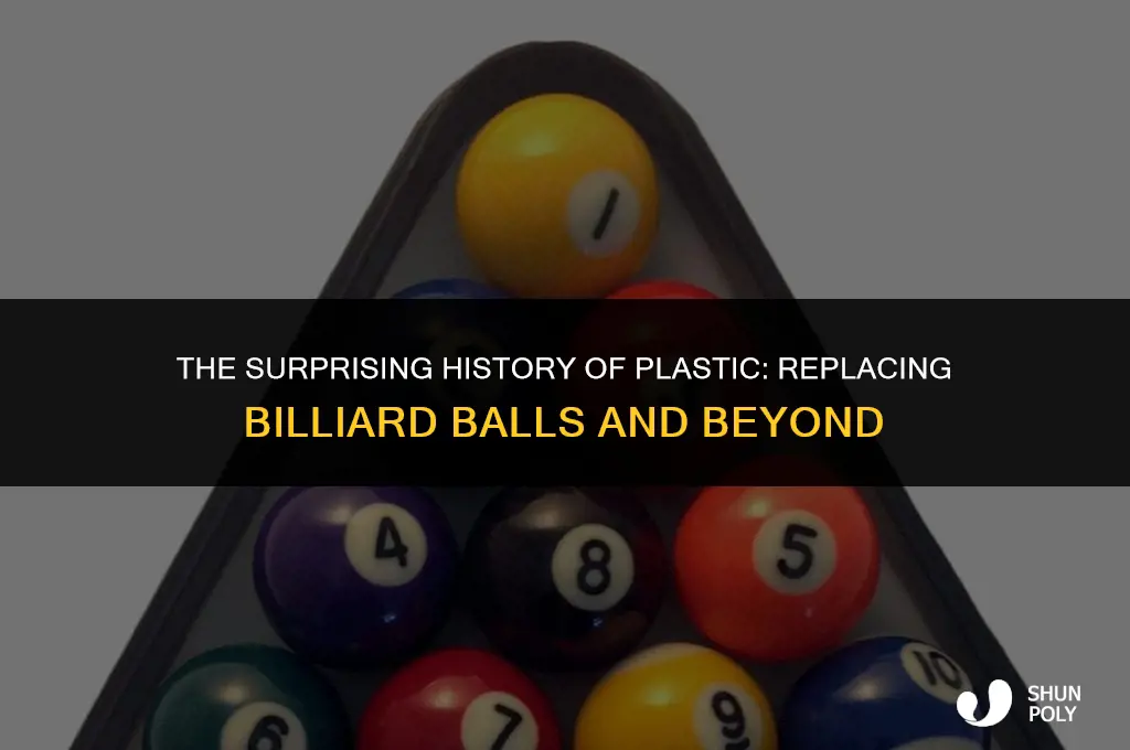 when was plastic invented to replace billiard balls