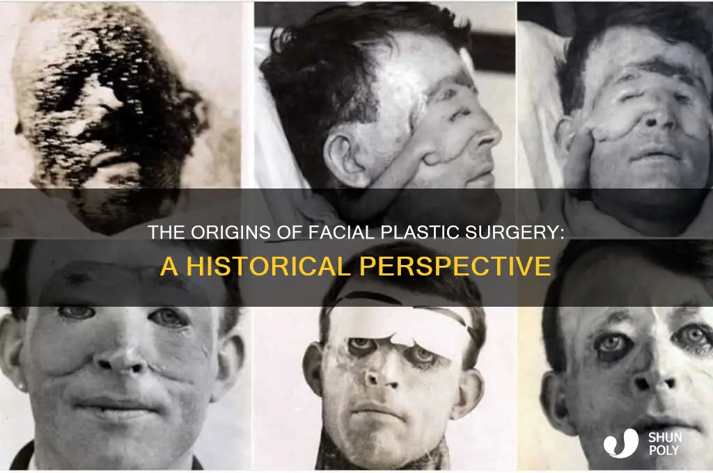 when was the first facial plastic surgery happen