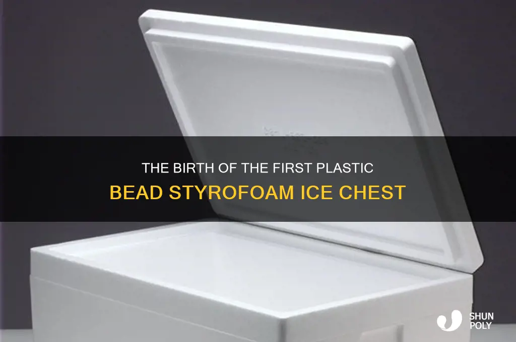 when was the first plastic bead styrofoam ice chest made