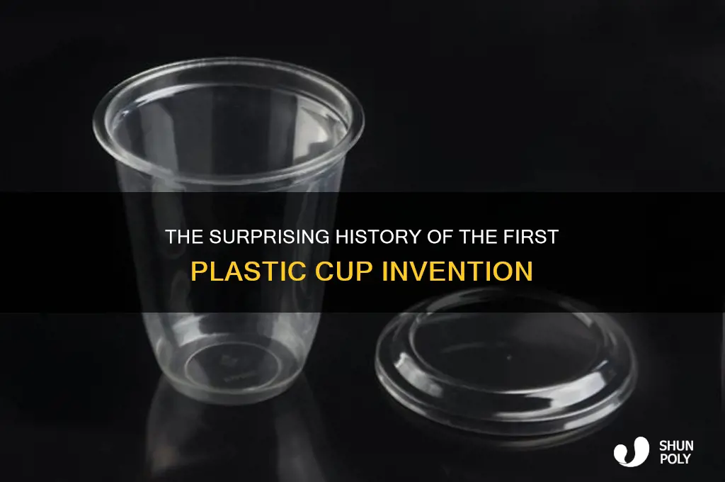 when was the first plastic cup made