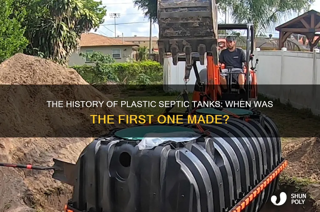 when was the first plastic septic tank made