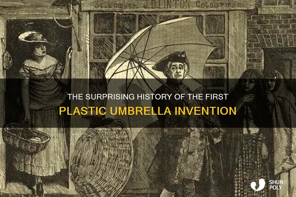when was the first plastic umbrella made