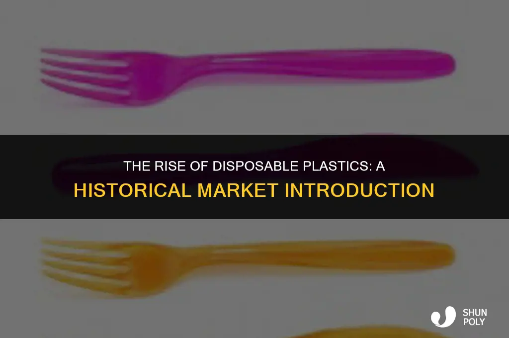 when were disposable plastics first introduced to the market