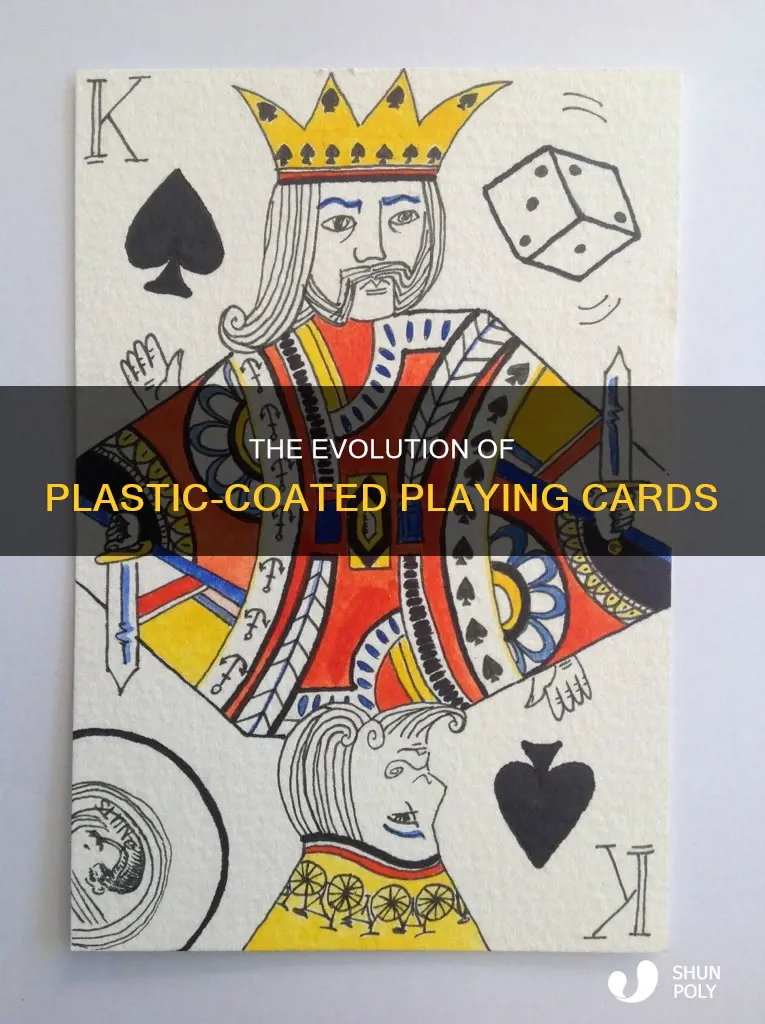 when were plastic coated playing cards invented