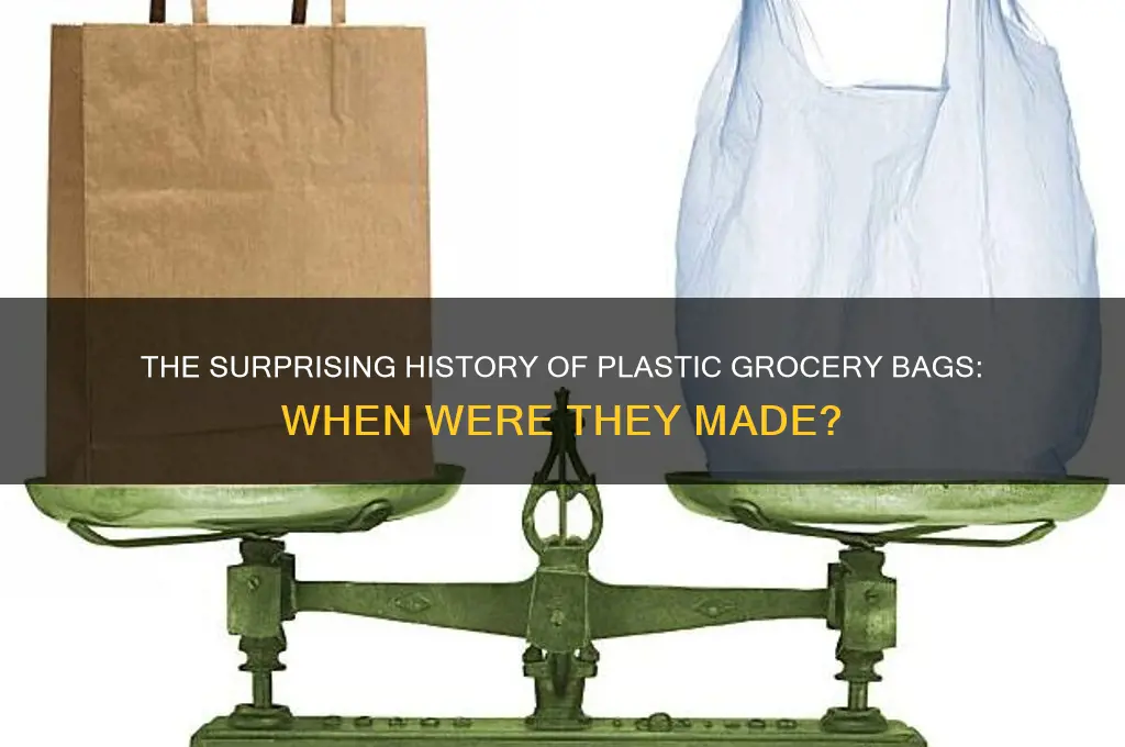 when were plastic grocery bags made