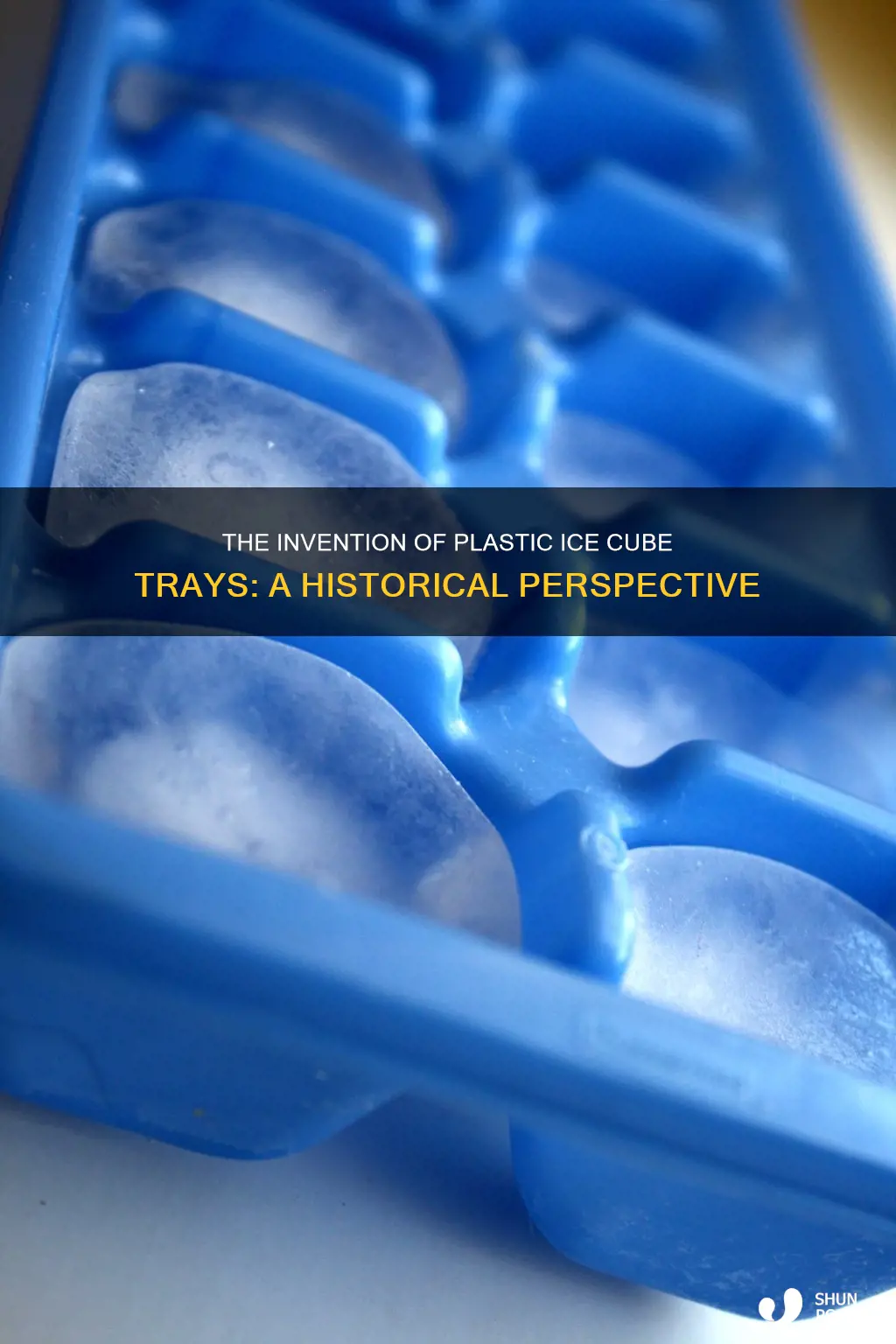 when were plastic ice cube trays invented