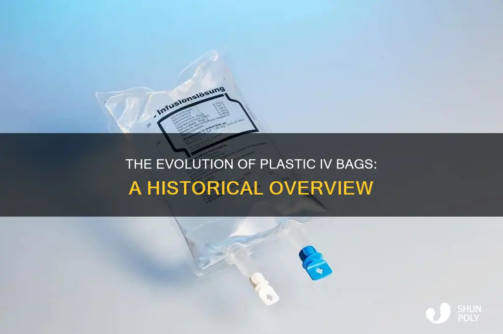 when were plastic iv bags invented