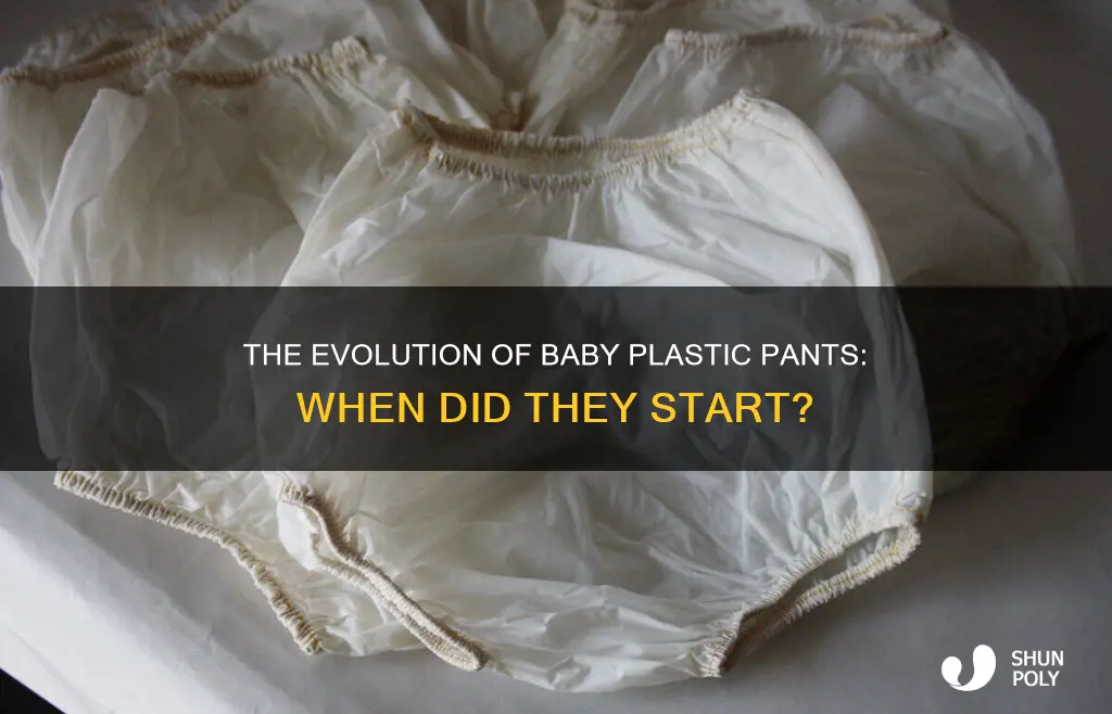 when were plastic pants for babies invented