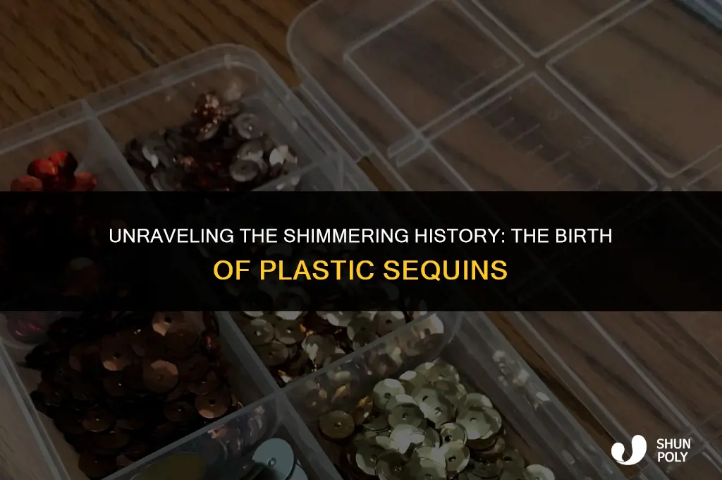 when were plastic sequins invented