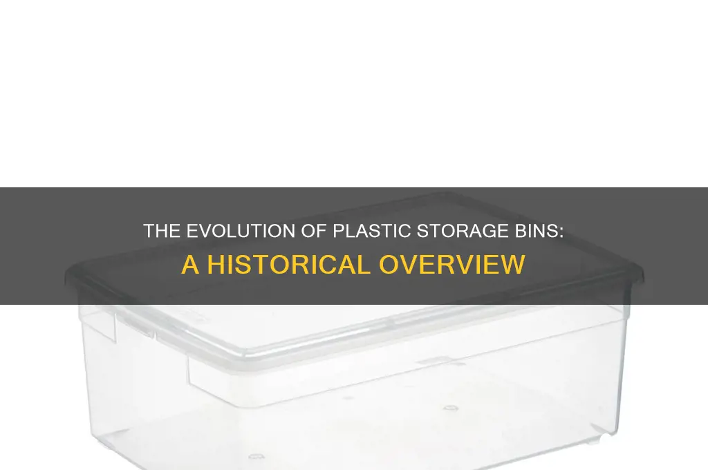 when were plastic storage bins made