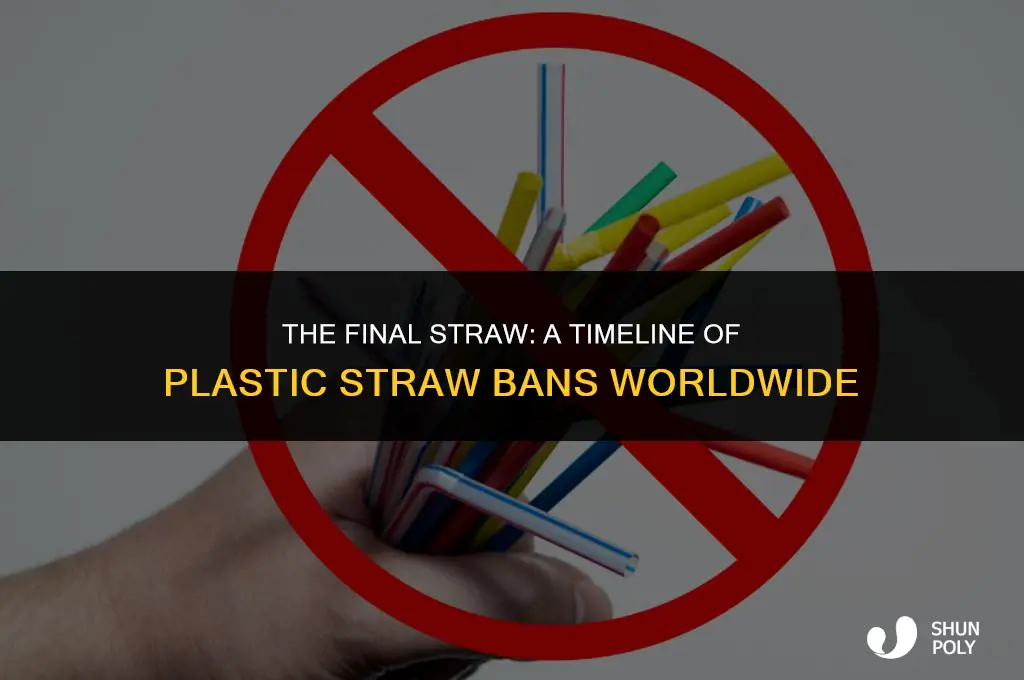when were plastic strwaws banmned