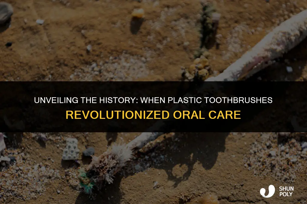 when were plastic toothbrushes invented
