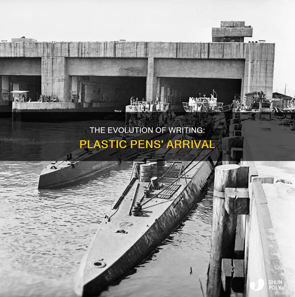 when were plastic writing pens available