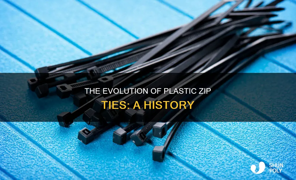 when were plastic zip ties invented