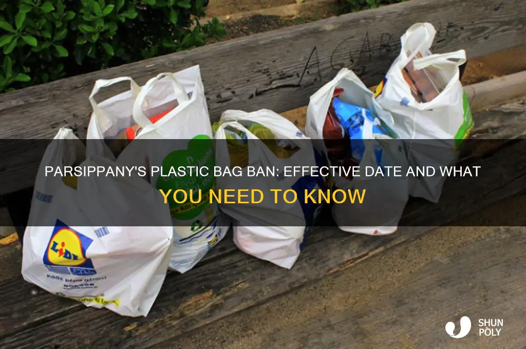 when will parsippanys plastic bag ban come in to effect