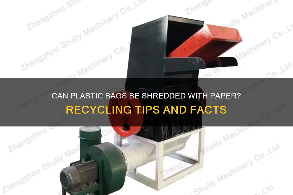 when you shred paper can plastic bags be with them