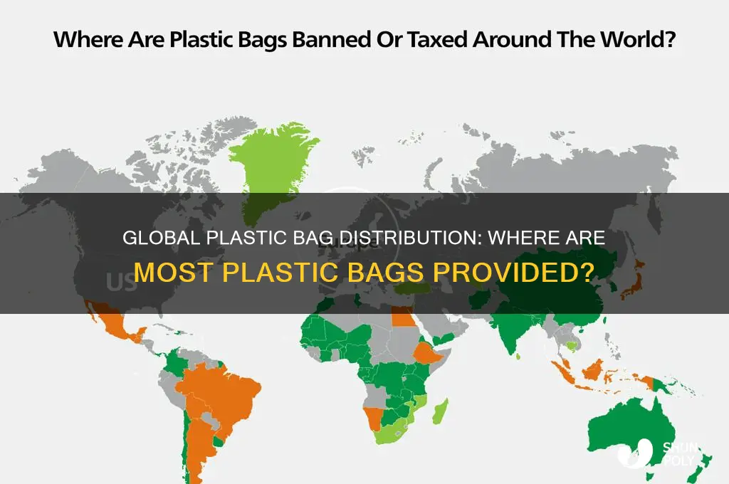 where are most plastic bags provided