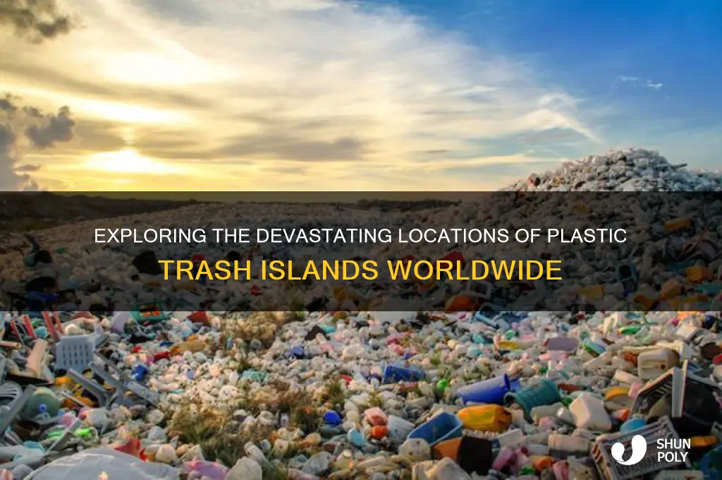 where are the islands made of plastic trash