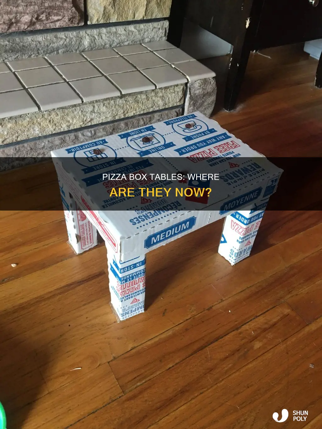 where are the plastic pizza box tables