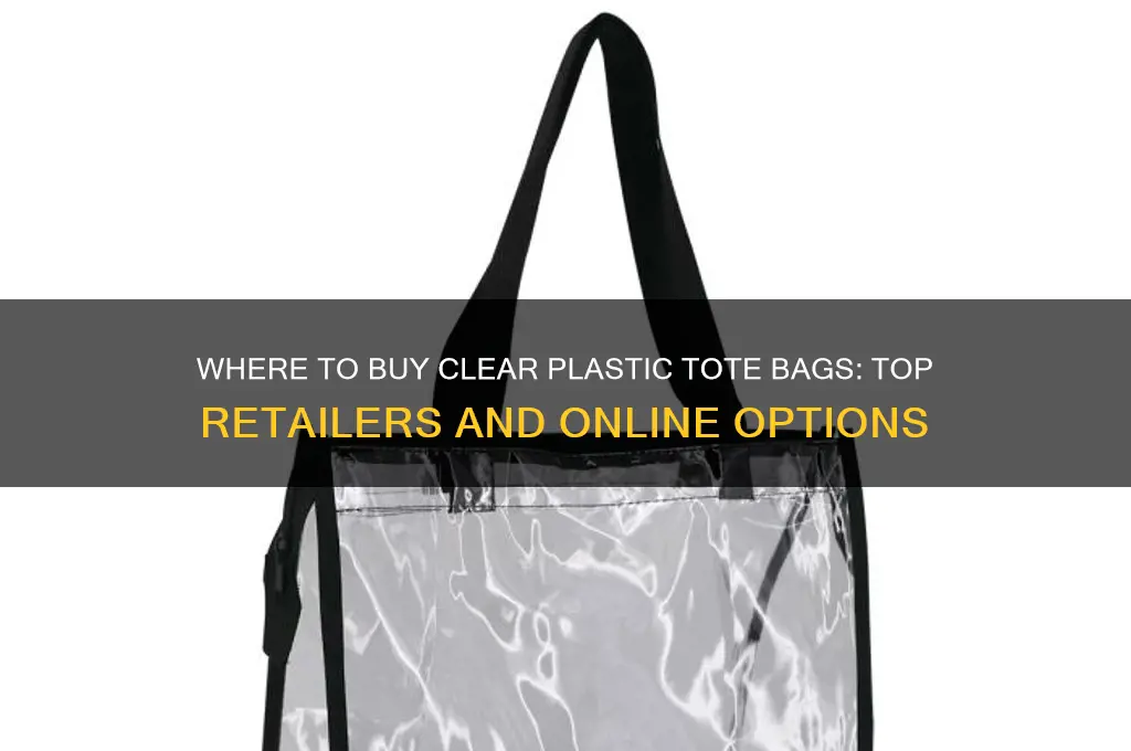 where can i buy a clear plastic tote bag