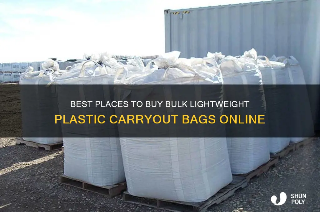 where can i buy bulk lightweight plastic carryout bags