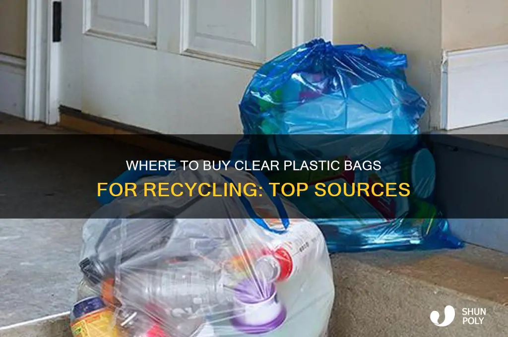 where can i buy clear plastic bags for recycling