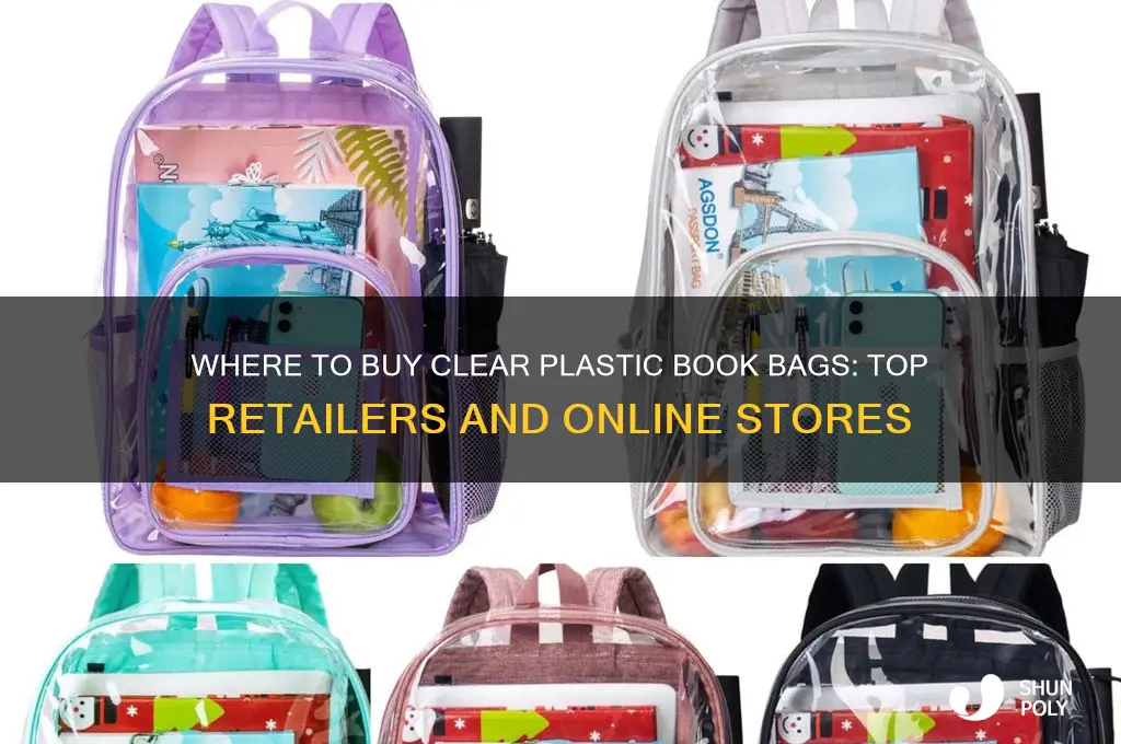 where can i buy clear plastic book bags