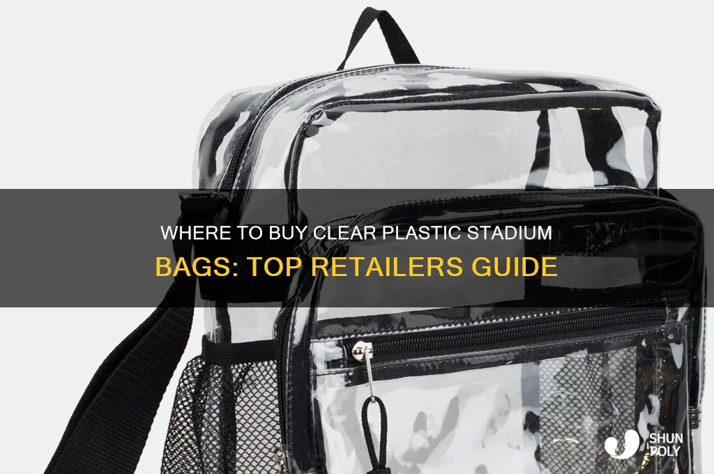 where can i buy clear plastic stadium bags