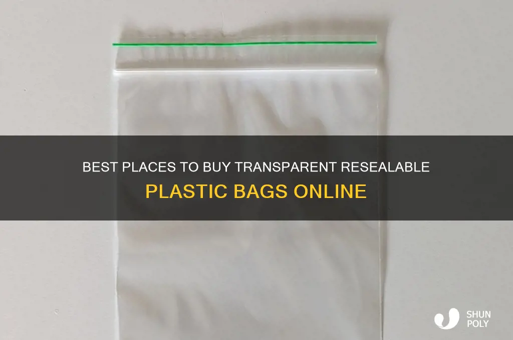 where can i buy transparent resealable plastic bag