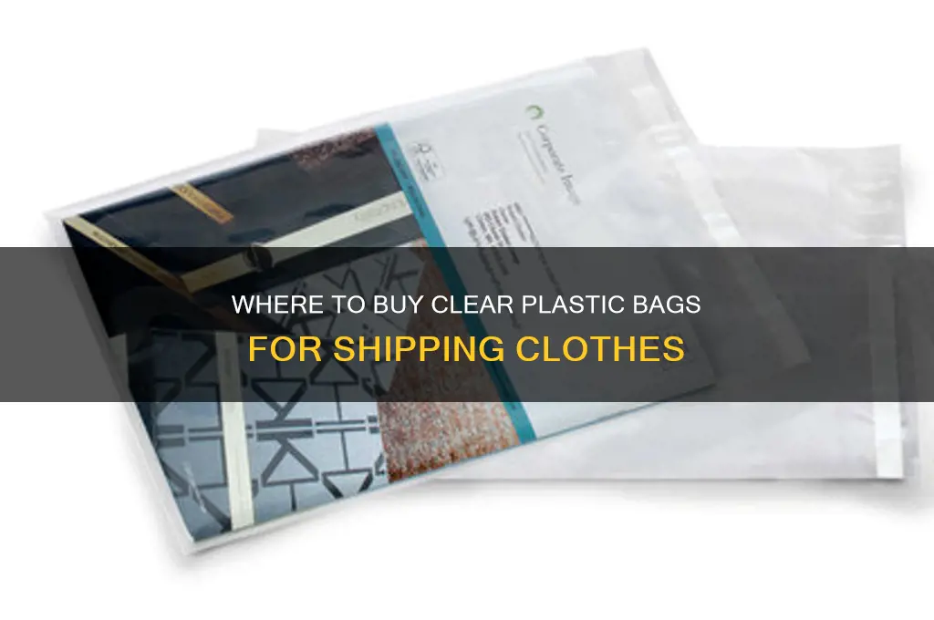 where can you buy clear plastic bags to ship clothes