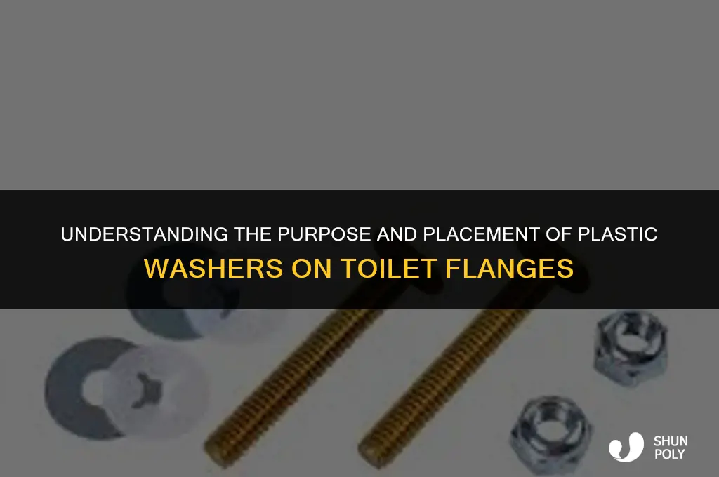 where do the plastic washers on toilet flange go