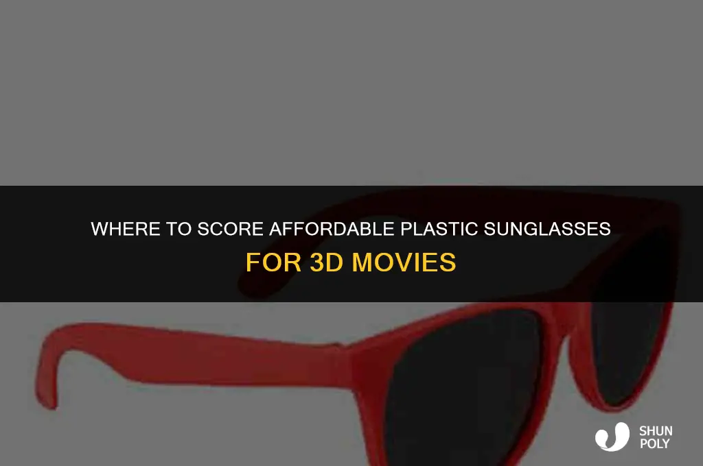 where do you find cheap plastic sunglasses like 3d