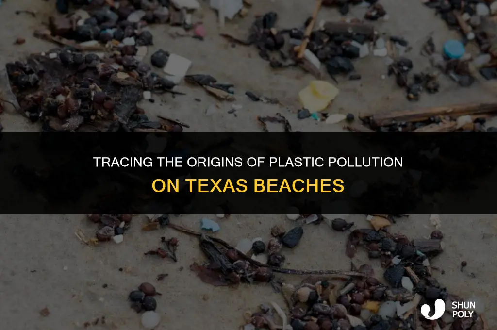 where does mose of plastic on texas beaches come from