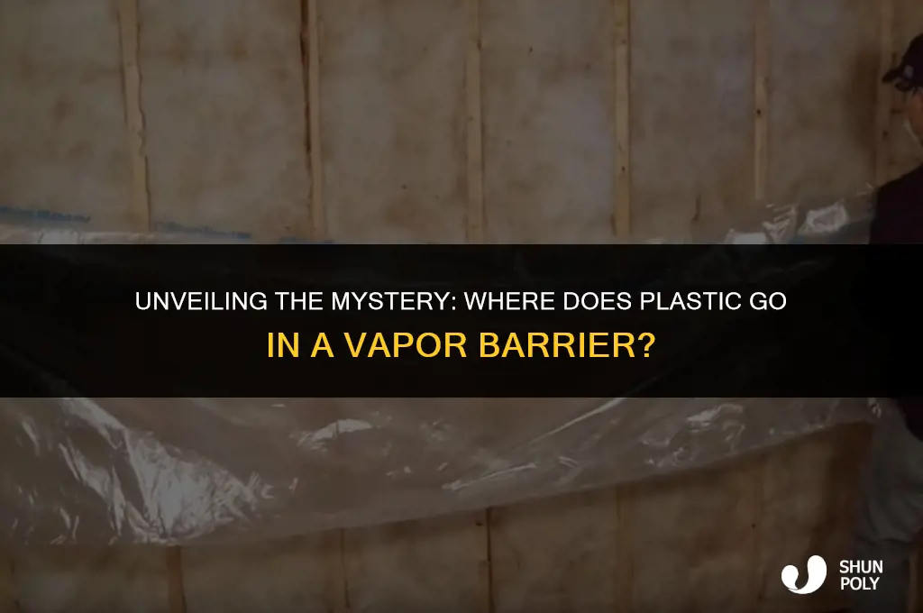 where does plastic go in a vapor barrier