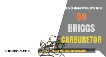 Where Does the Spring with Plastic Tip Go on a Briggs Carburetor?