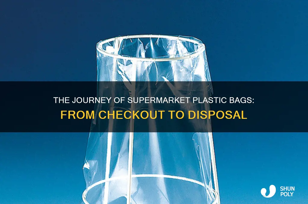 where does the plastic bags in supermarkets go
