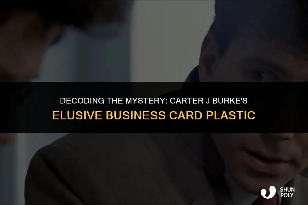 where is carter j burke business card plastic