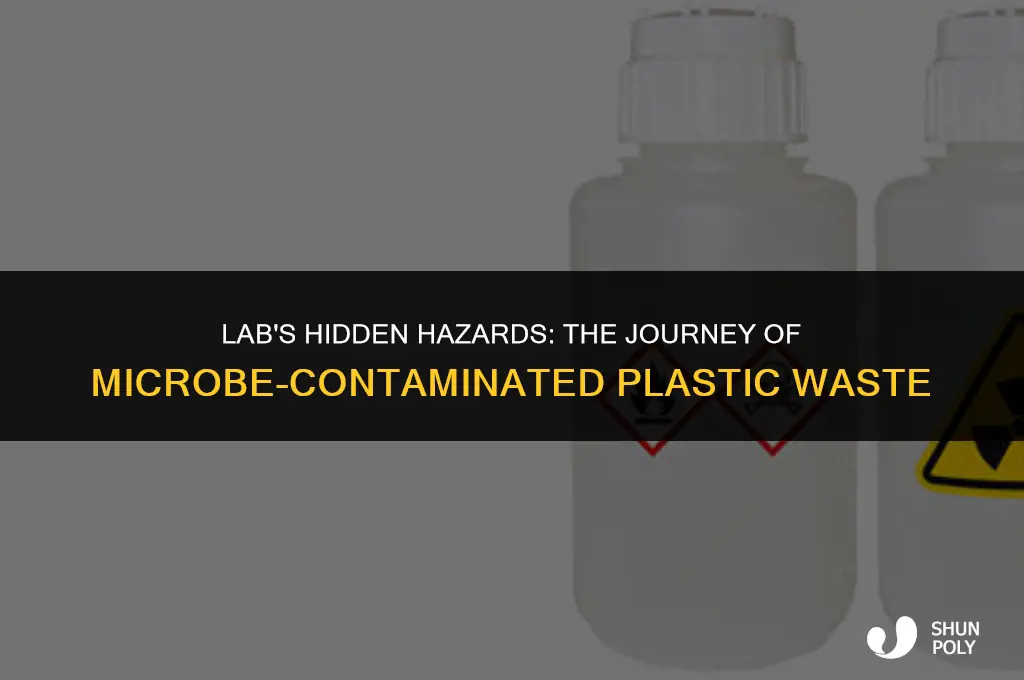 where is microbe contaminated plastic discarded in our lab