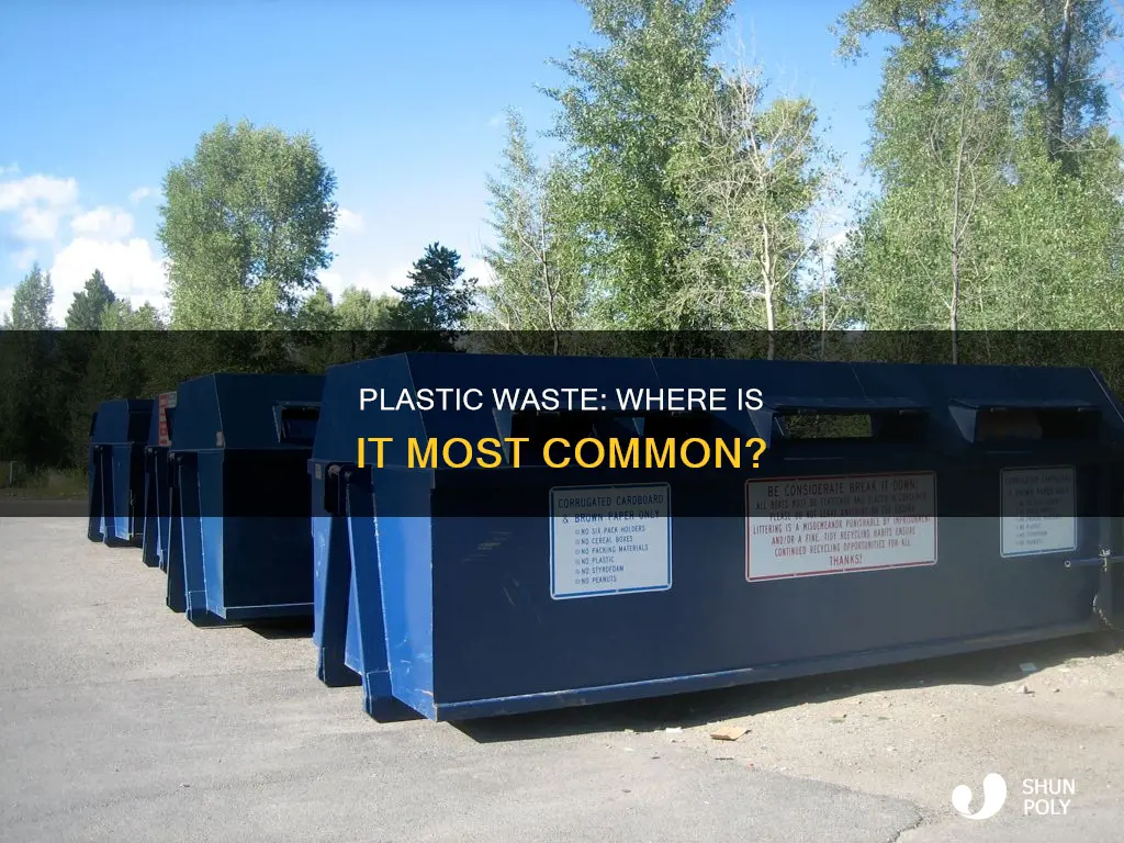 where is plastic waste most prevalent