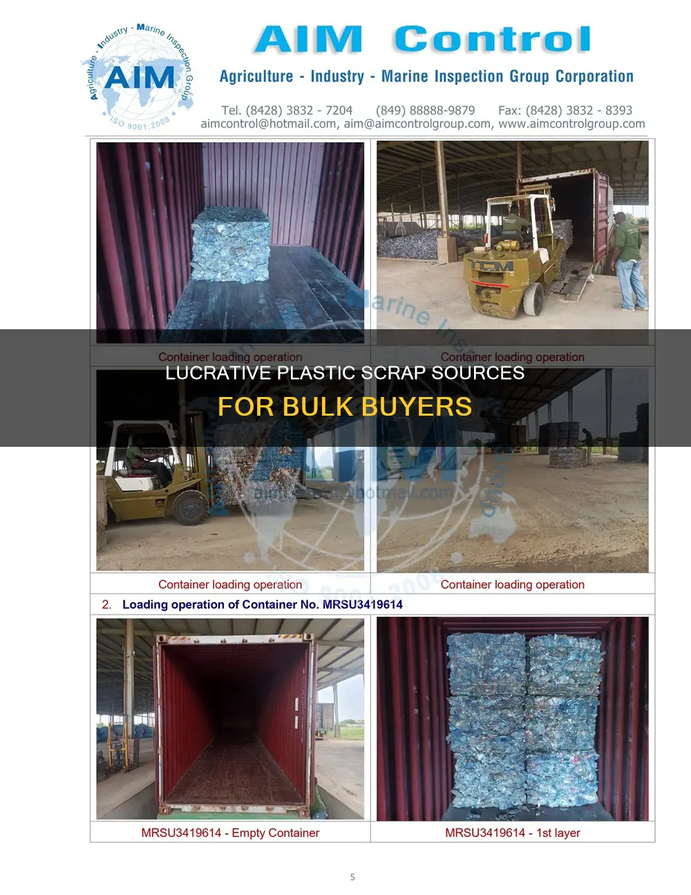 where to acquire plastic scrap in load