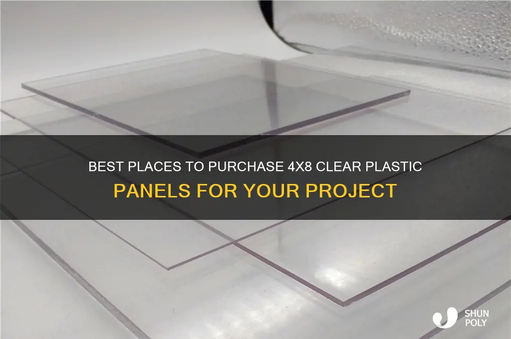 where to buy 4x8 clear plastic panels