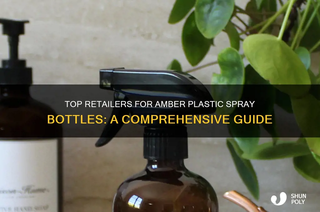 where to buy amber plastic spray bottles