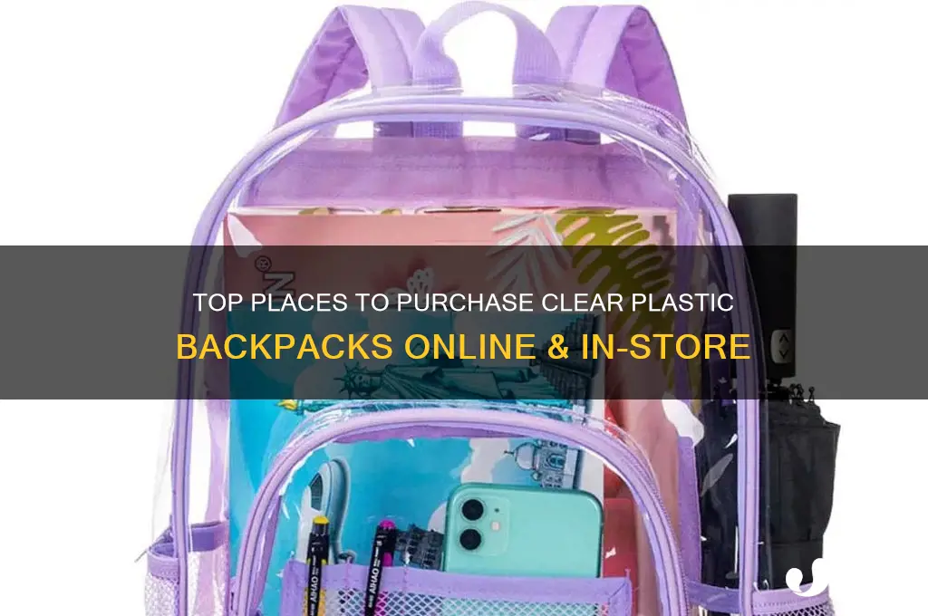 where to buy clear plastic backpack